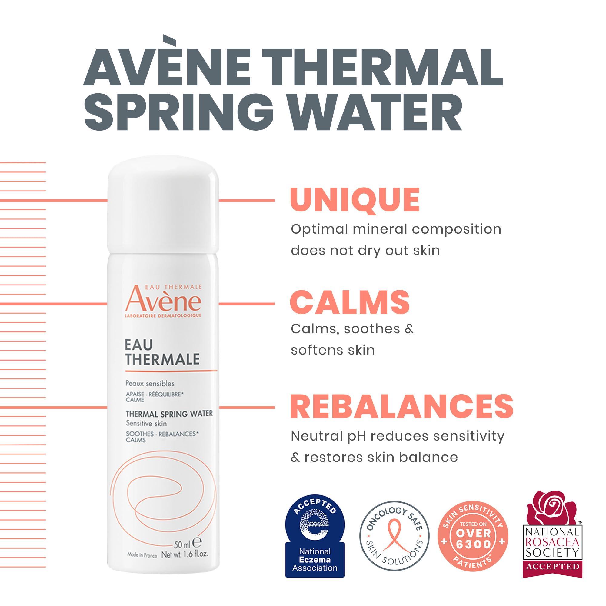 Eau Thermale Avène Avene Hypersensitive Skin Starter Kit, Complete Hypersensitive Skin Care Routine, Cream, Cleanser, and Spray
