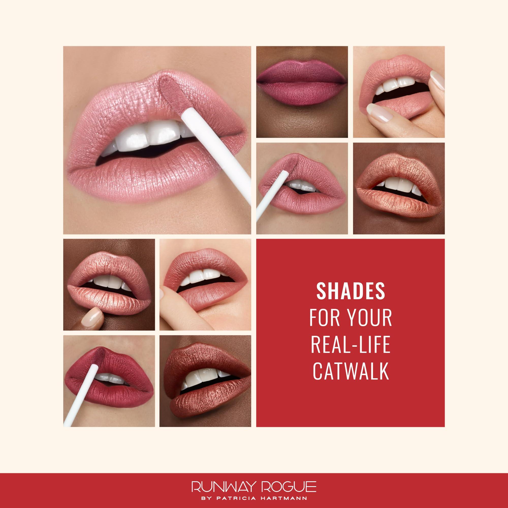 Runway Rogue Runway Rogue Silk Glam Liquid Lipstick, Long Wear Frosted Pale-Pink Lipstick, Trophy Wife