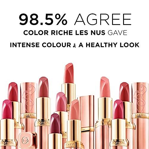 L’Oréal Paris L’Oreal Paris Color Riche Les Nus Satin lipstick, 183 Exuberant, long-lasting and nourishing, enriched with Argan Oil and Vitamin E