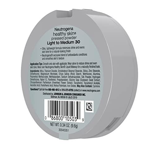Neutrogena Neutrogena Healthy Skin Pressed Makeup Powder Compact with Antioxidants & Pro Vitamin B5, Evens Skin Tone, Minimizes Shine & Conditions Skin, Light to Medium 30.34 oz (Pack of 2)