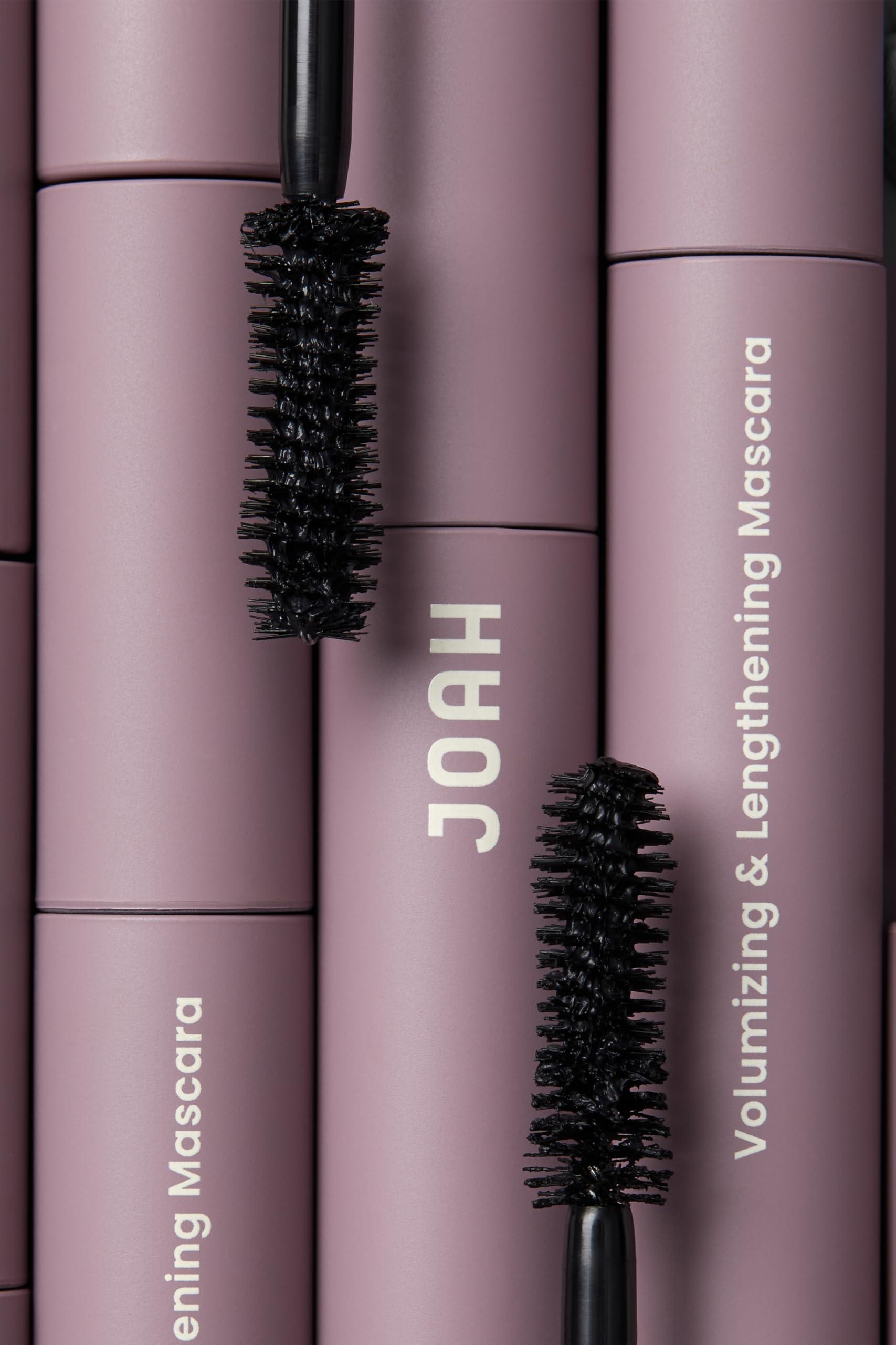 JOAH JOAH Lash UPrising Waterproof Volumizing & Lengthening Mascara, Washable, Paraben & Phthalate Free, Cruelty Free, Volume-Maximizing Spoolie Brush Applicator - Blackest Black