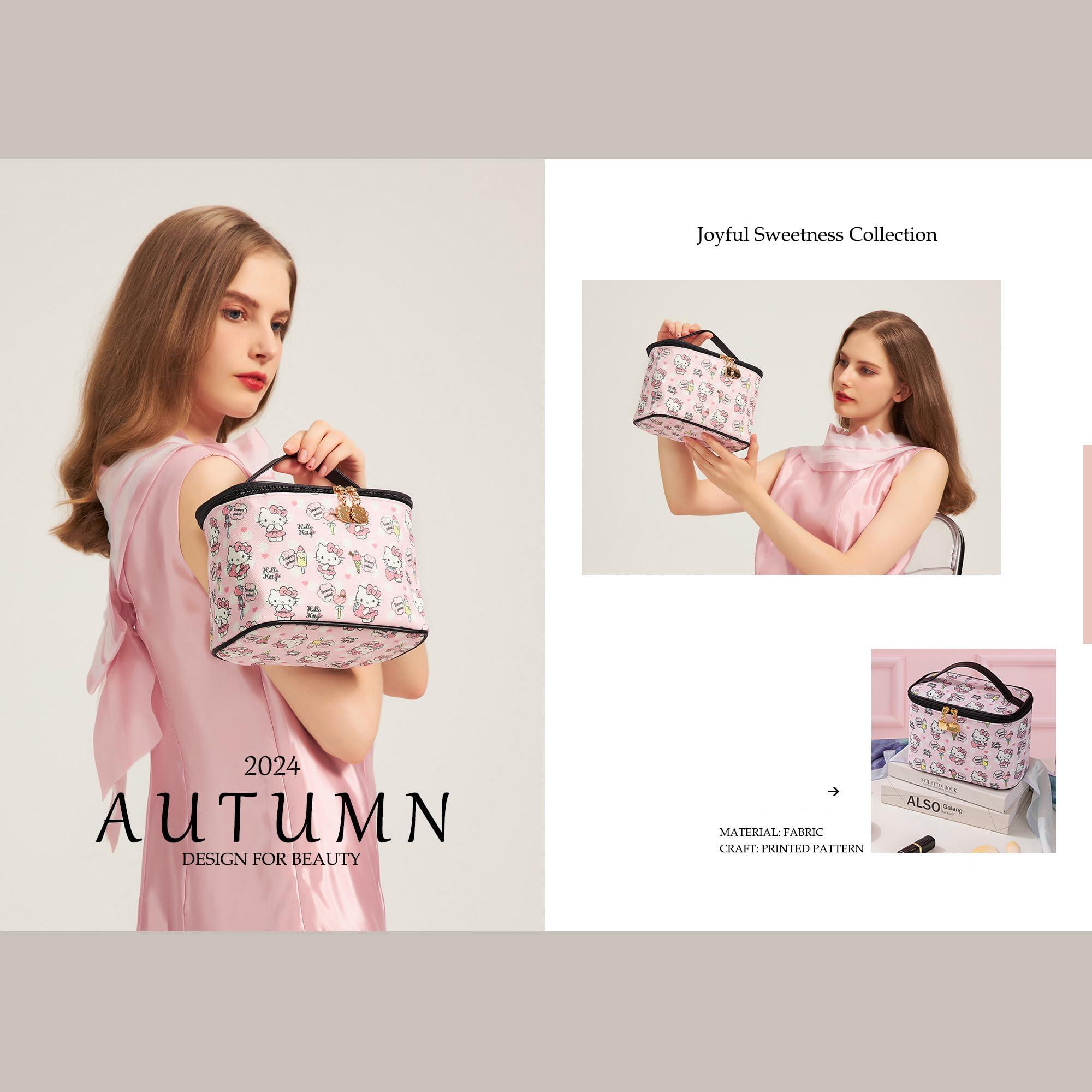 AmBealla AmBealla Make up Bag Travel Cosmetic Bags Brush Holder Zipper Pouch Case Organizer Cute Organizer Suitable for Purse for Women (07 Sweet Candy)