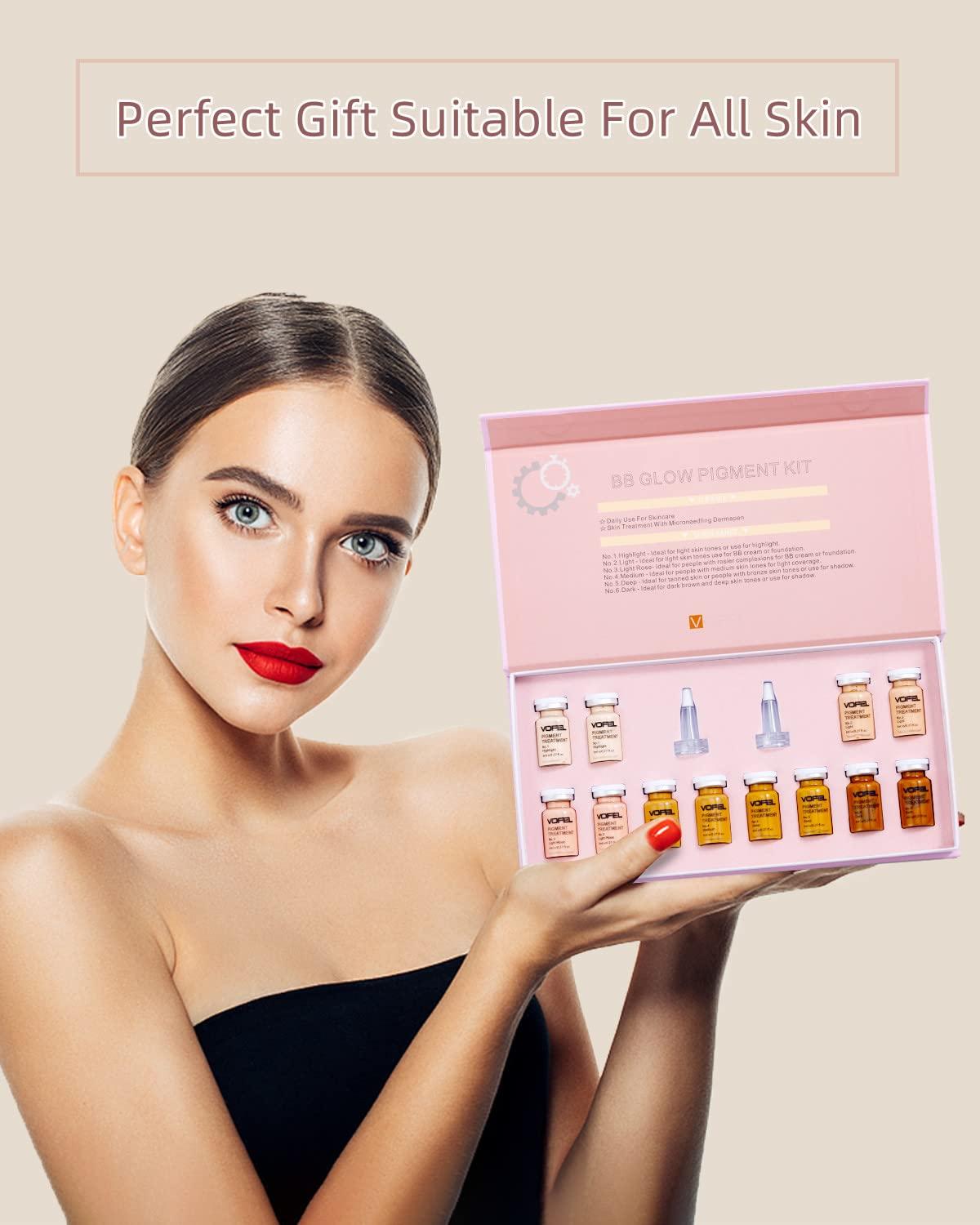 VOFEL BB Glow Starter Kit for Microneedling Serum Pigment Ampoule Skin Treatment Kits 0.27oz 24 Vials