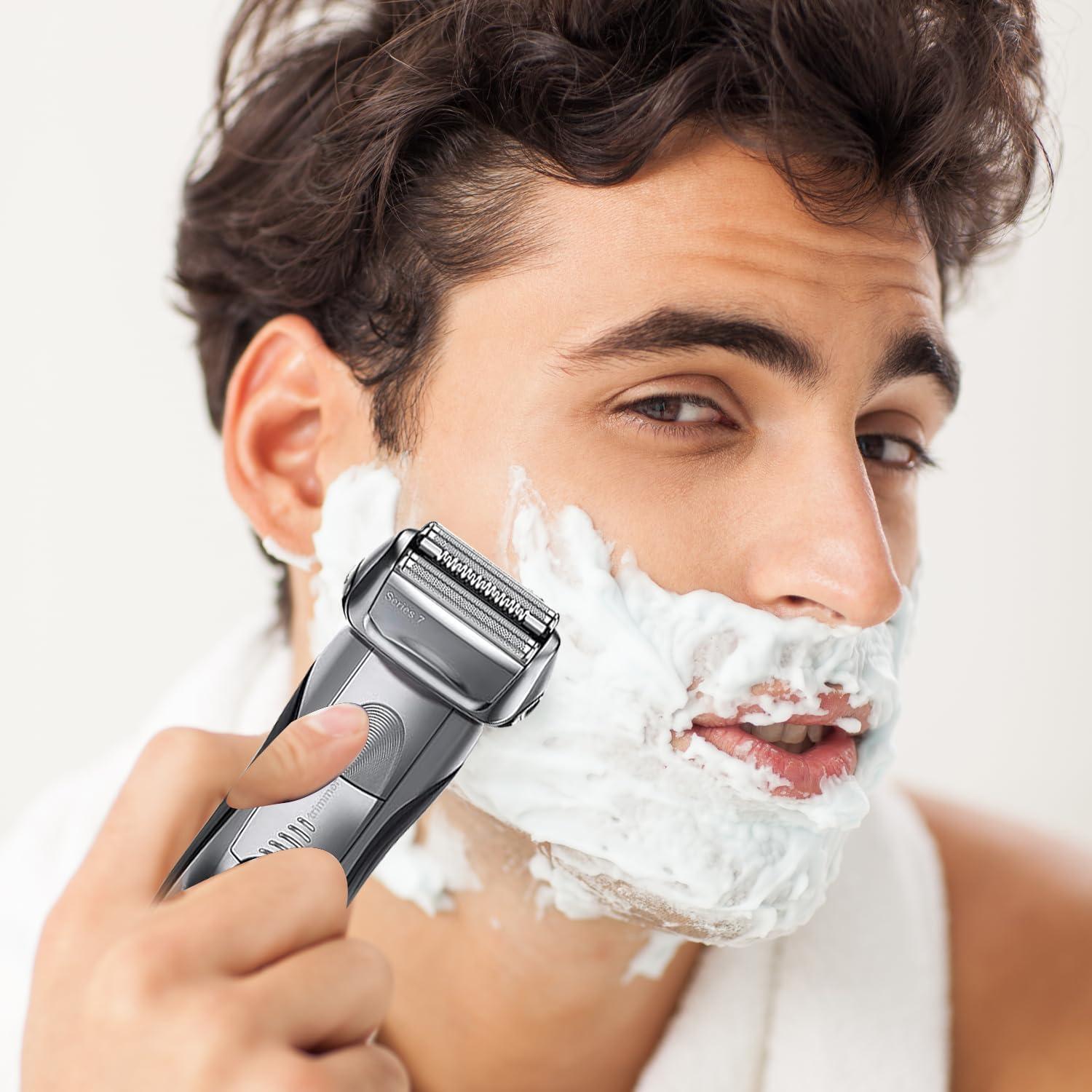 MEMIRY Series 7 70S Electric Shaver Head Replacement, Compatible with Braun Series 7 Shavers: 720cc, 730cc, 735s, 750cc, 760cc, 790cc, and 795cc, 2 Packs (Sliver)