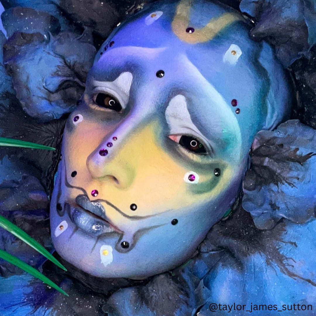 Mehron Mehron Makeup Liquid Makeup | Face Paint and Body Paint Perfect for Halloween, Cosplay I Air Brush Compatible Body Paint(1 oz) (Blue)