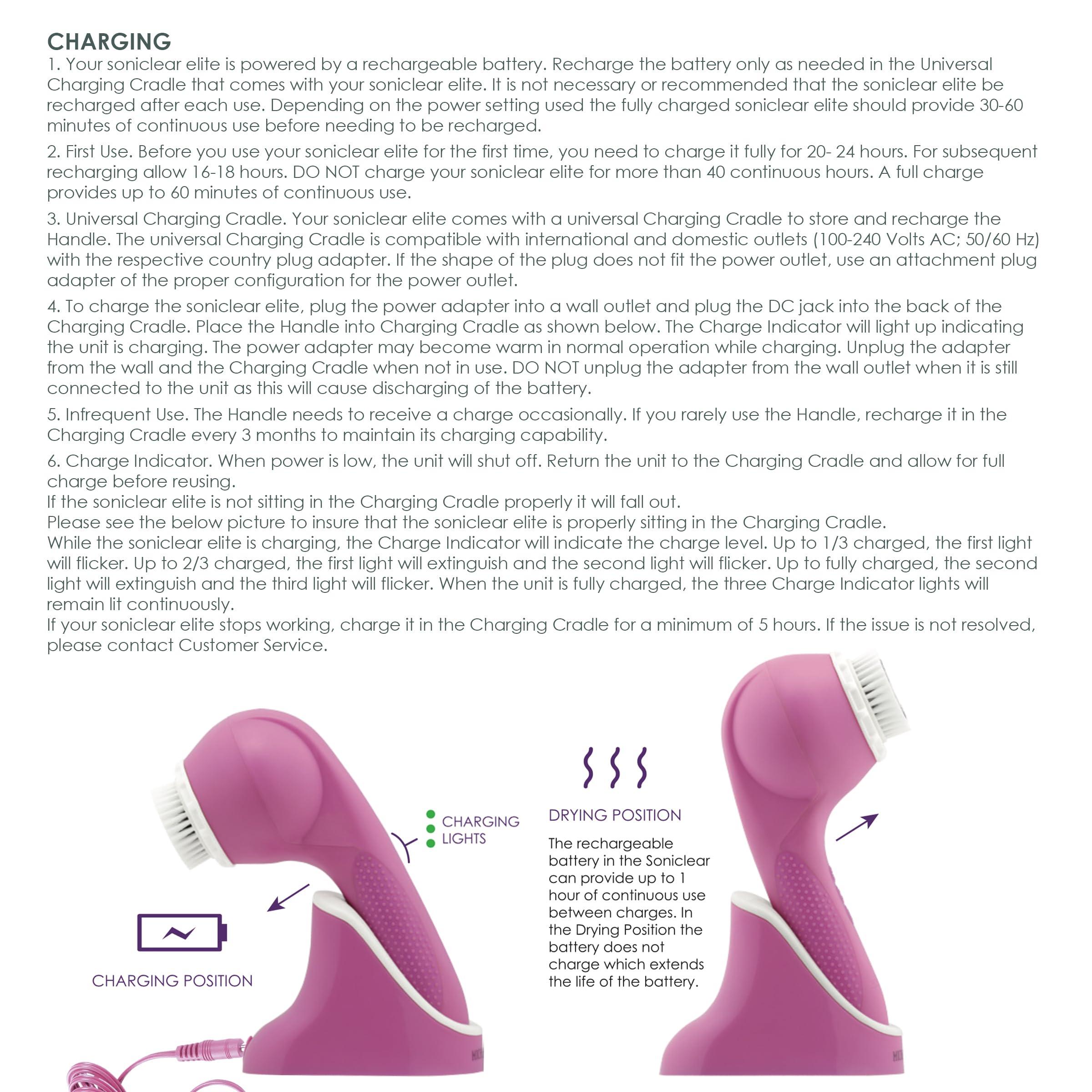 MICHAEL TODD BEAUTY Michael Todd Beauty - Soniclear Elite - Facial Cleansing Brush System - 6-Speeds - Face Cleansing Brush & Exfoliating Body Scrubber