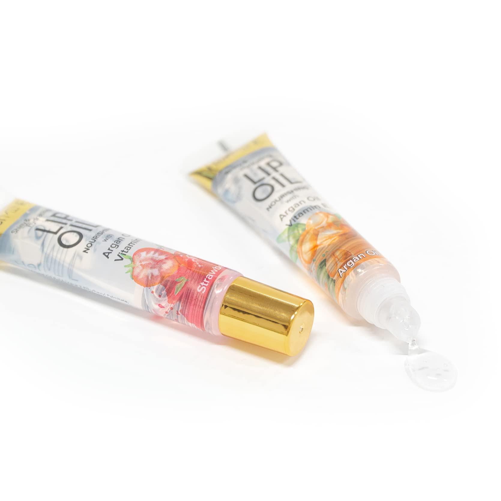 HerMine HerMINE Nourishing Lip Oil with Argan Oil & Vitamin E Clear Long Lasting Hydrating Lip Moisturizing Gel 15g / 0.52oz (Grape)