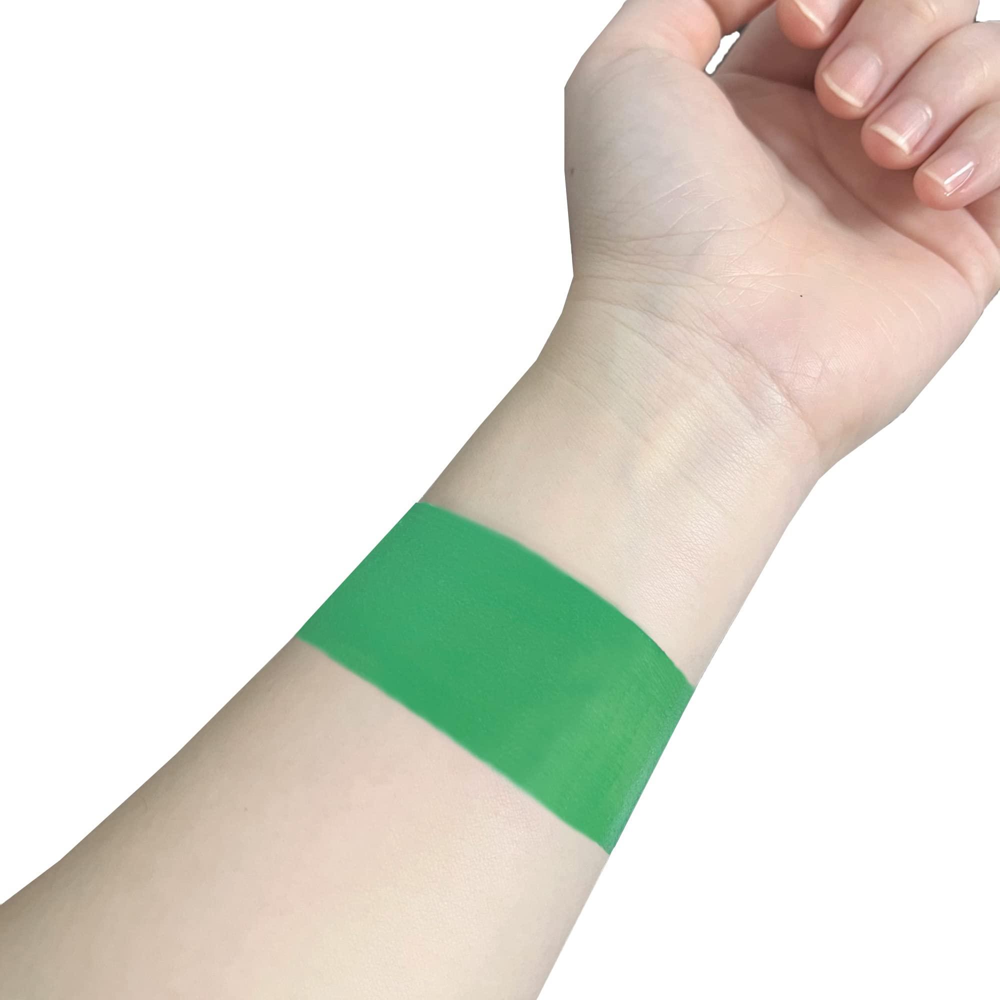 Wismee Wismee Green Face Body Paint, Water Based Body Paint Full Coverage for Adults Children Cosplay Elphaba Witch Costumes Festivals Makeup-Royal Blue