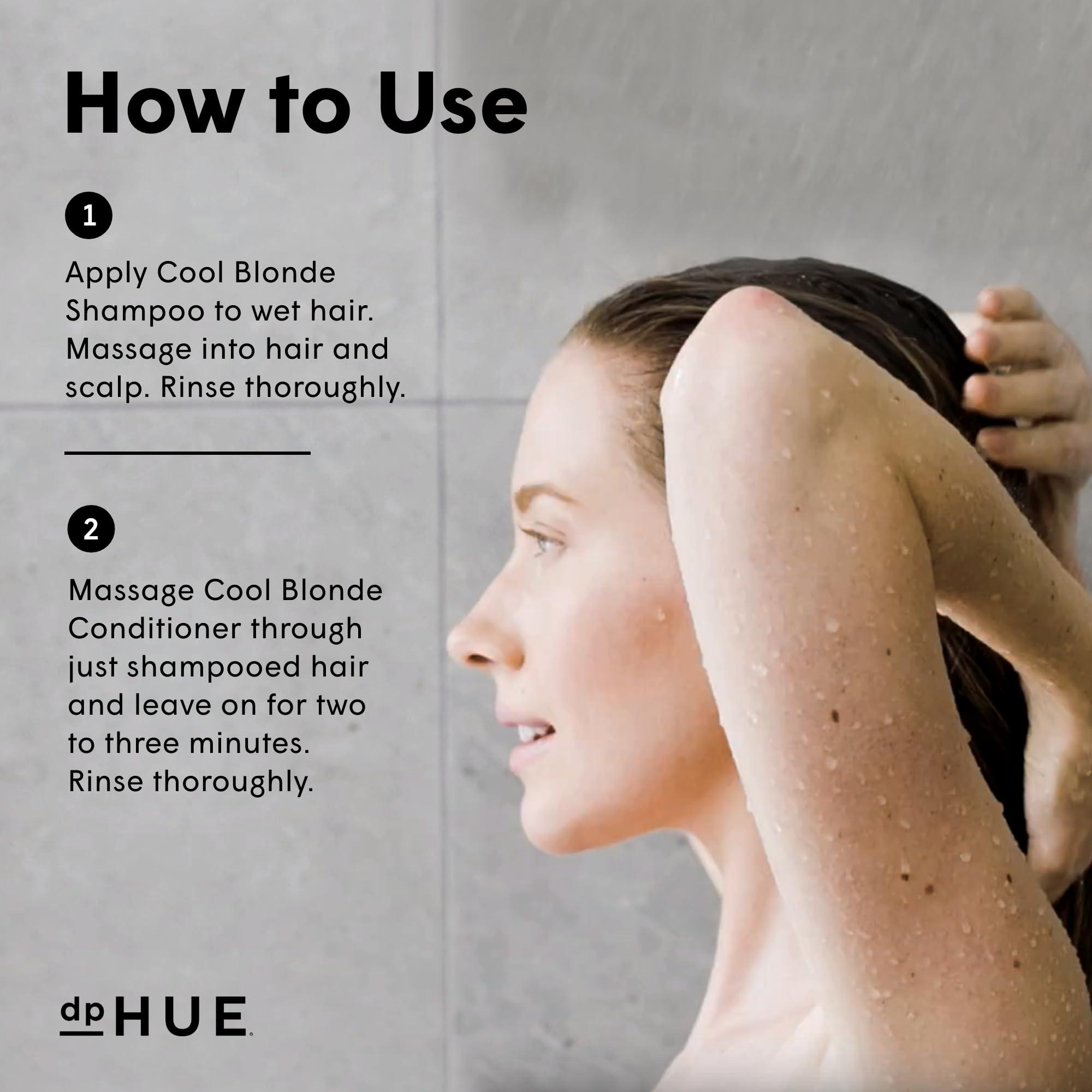 dpHUE dpHUE Cool Blonde Shampoo (8.5 oz) + Conditioner (6.5 oz) - Purple Shampoo and Conditioner for Color-Treated Hair, Neutralizes Brassy Tones