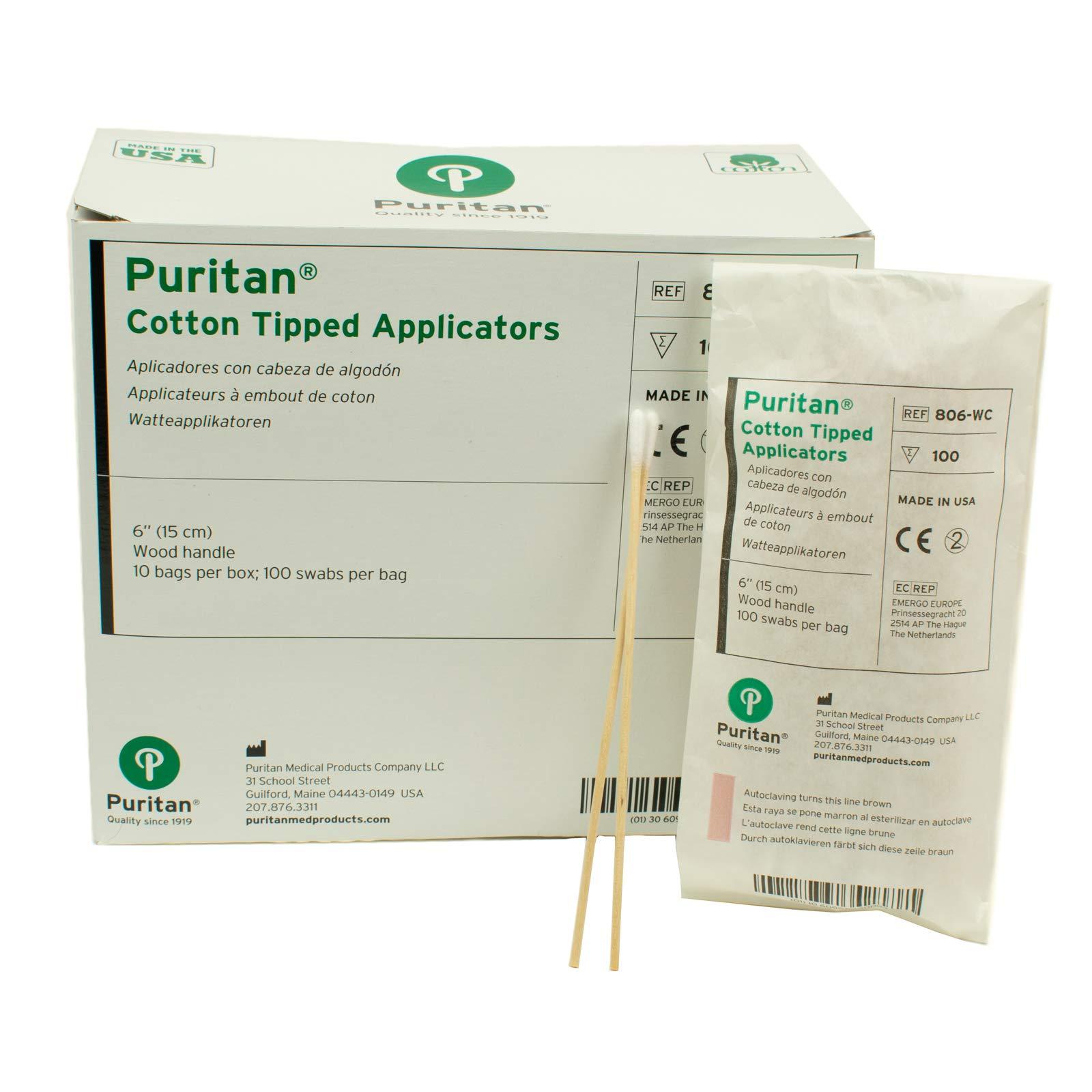 Cotton-Tipped Cotton-Tipped Applicators, Medium 6\" x \" , Box of 1000, Non-sterile