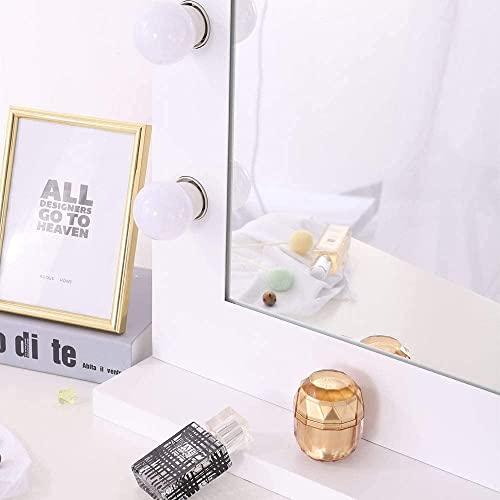 Chende Chende Hollywood Vanity Mirror with Dimmable Lights, Large Lighted Makeup Mirror with Outlet for Bedroom
