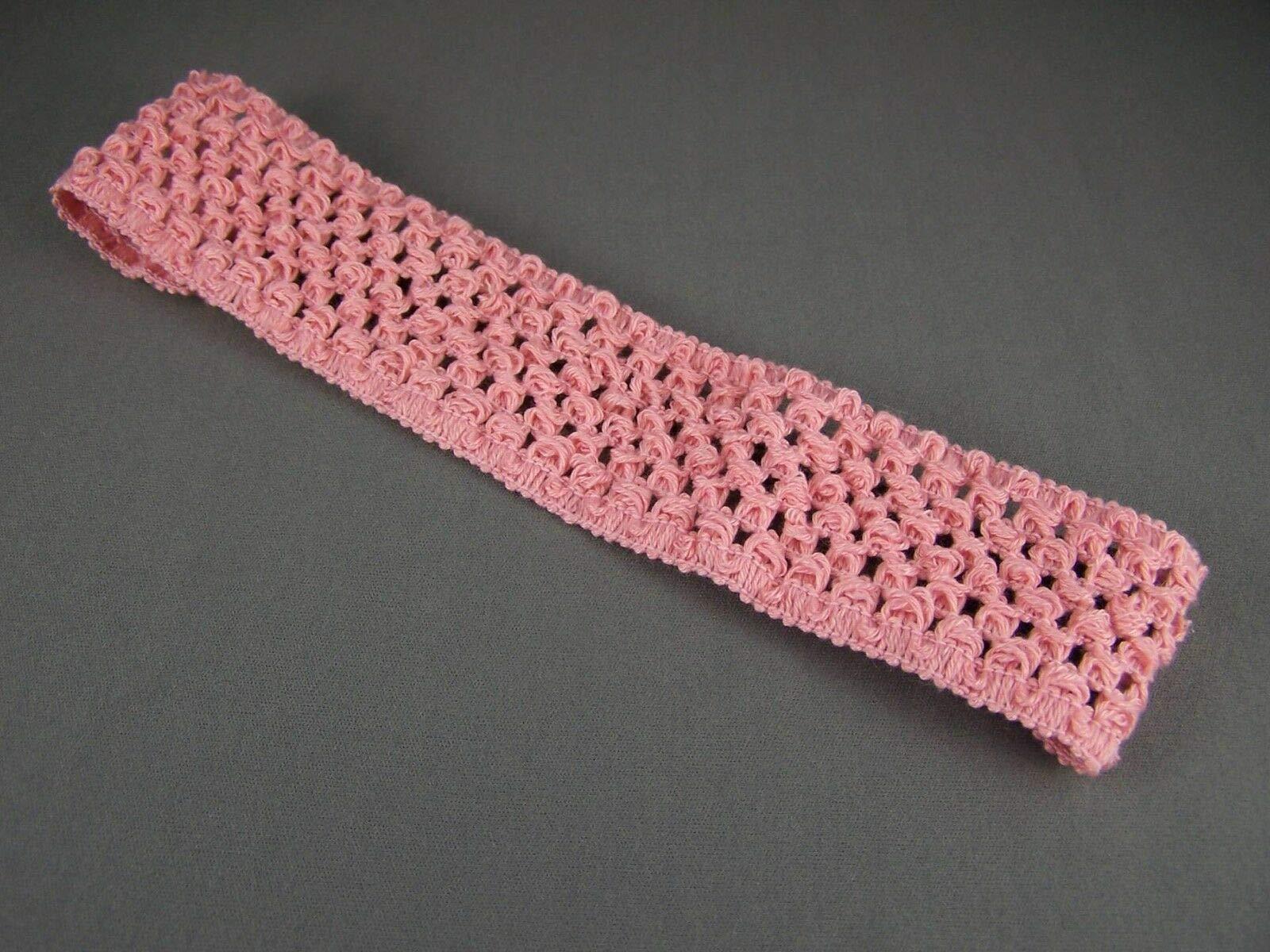 Wholesale Fashion HairClip Pink Crochet 2\" Wide Stretch Elastic Headband S Womens Rens Fashion hair Accessories for Women