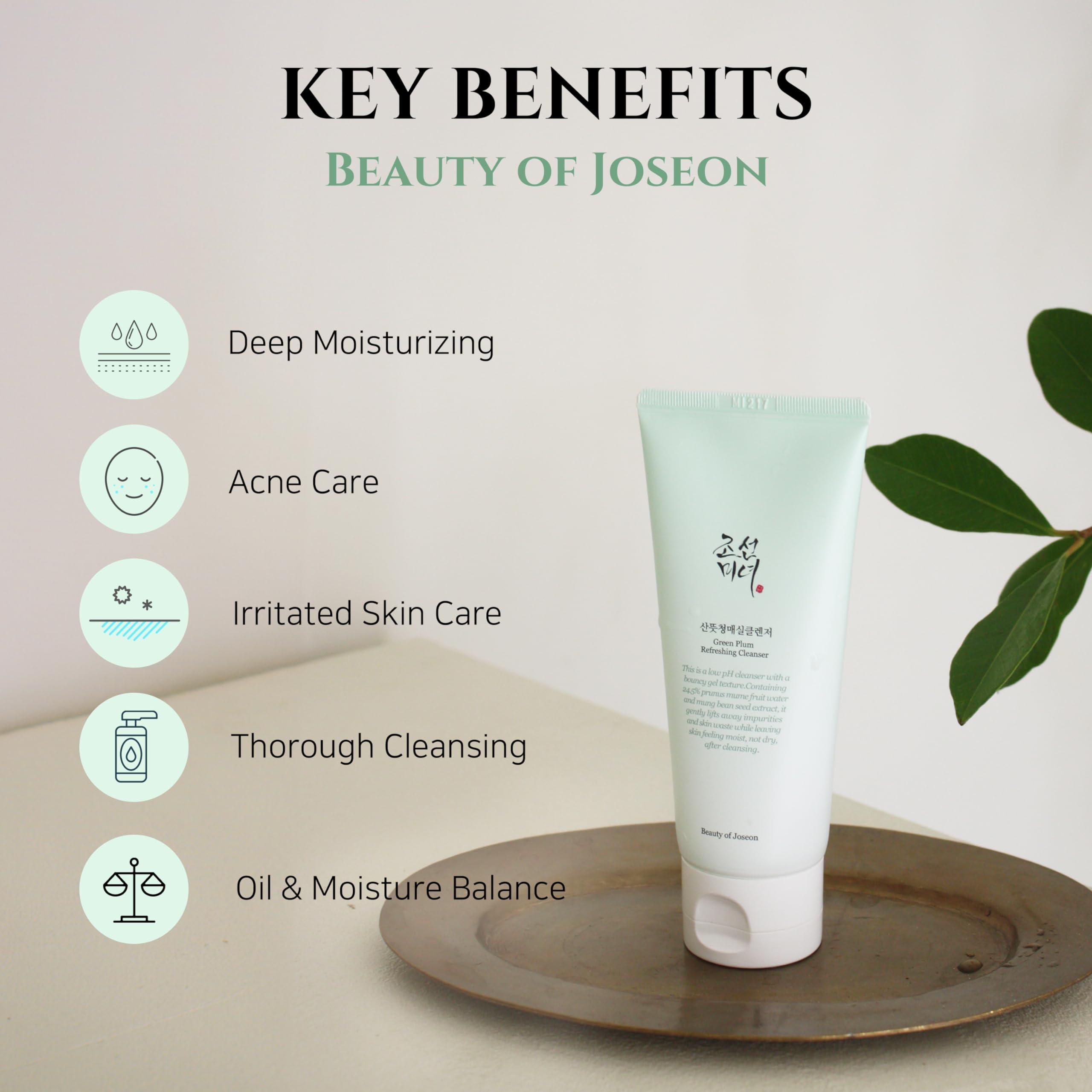 Beauty of Joseon Beauty of Joseon Cleansing & Moisture Trio Ginseng Cleansing Oil Green Plum Cleanser Ginseng Essence Water Deep Cleansing and Hydration Korean Skincare