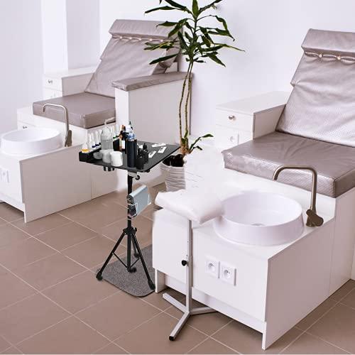 Zoternen Tattoo Workstation, Height Adjustable Salon Service Tray Portable Detachable Tripod Stand Tattoo Desk Table Tattoo Mobile Work Station Stand for Beauty Salon Tattoo Equipment