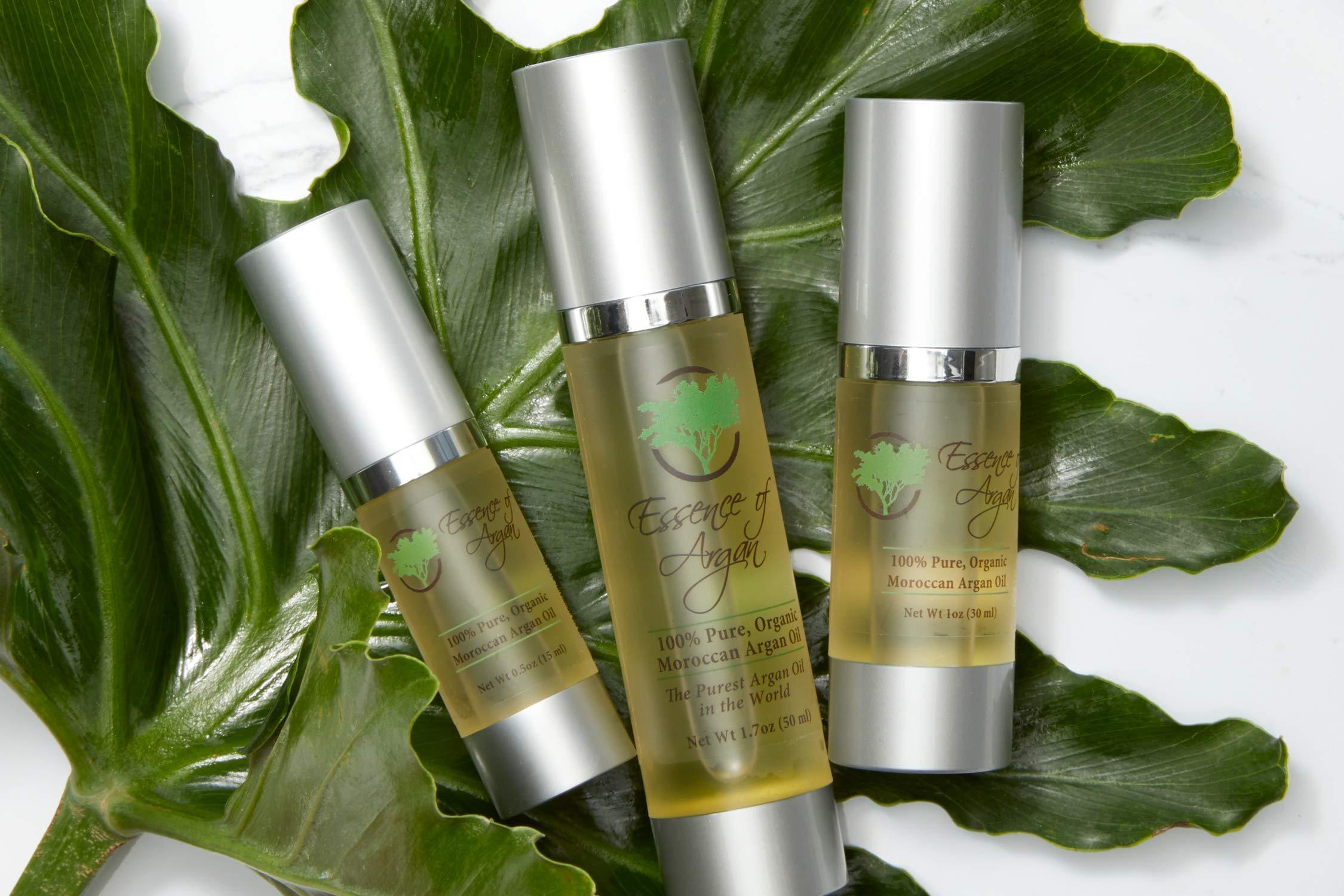 Essence Of Argan Essence Of Argan 100% Pure Moroccan Organic Argan Oil - Natural EcoCert Oil that Nourishes, Conditions and Moisturizes Your Skin, Hair and Nails