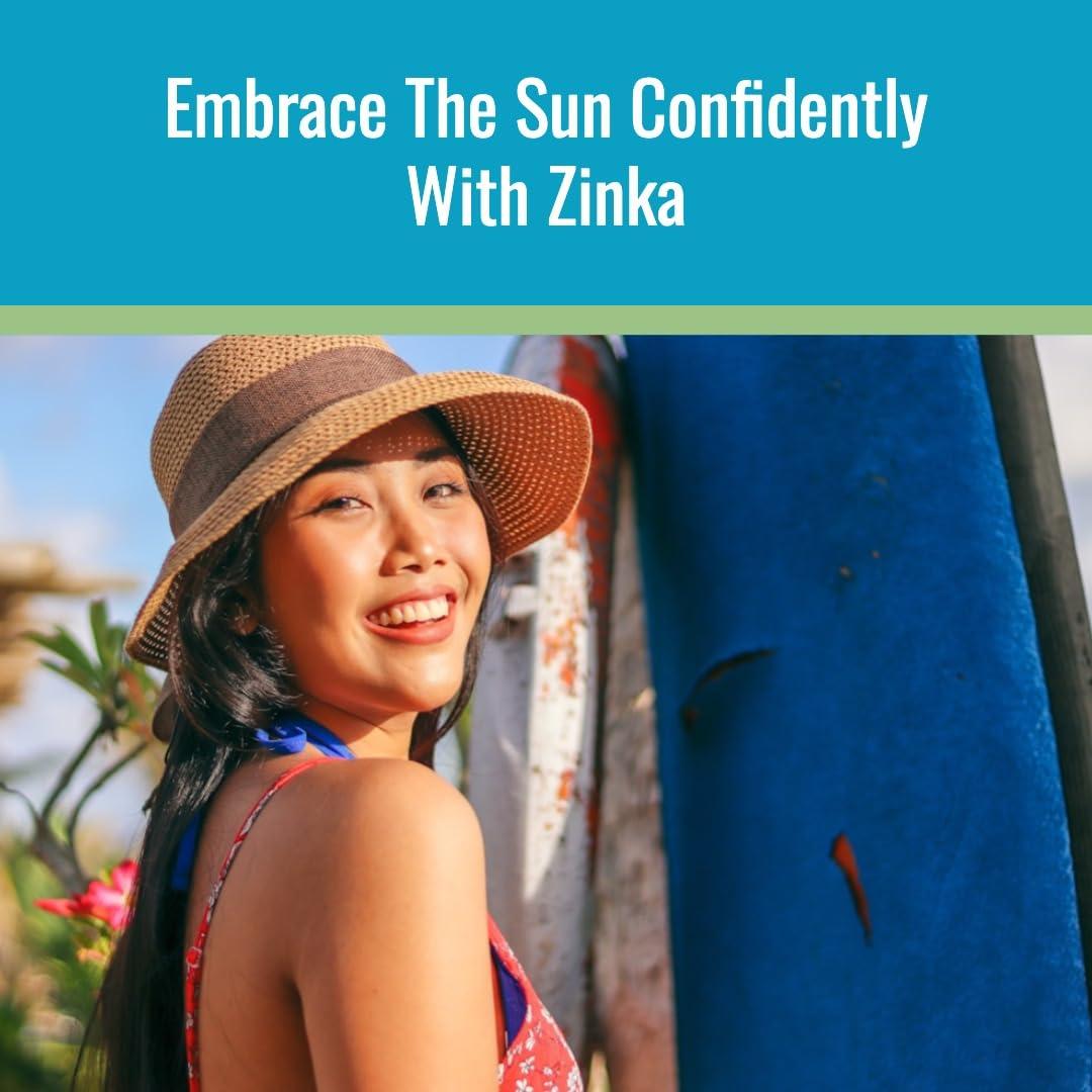 Zinka Zinka - Clear Zinc Oxide Sunscreen Face Stick SPF 50, Water Resistant for 80 Minutes - .49oz Stick