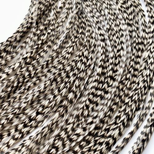 Feather Lily Hair Feathers and Tool Kit, Pink, Purple, Blue and Black & White Striped Feather Extensions with Beads, loop tool and pliers