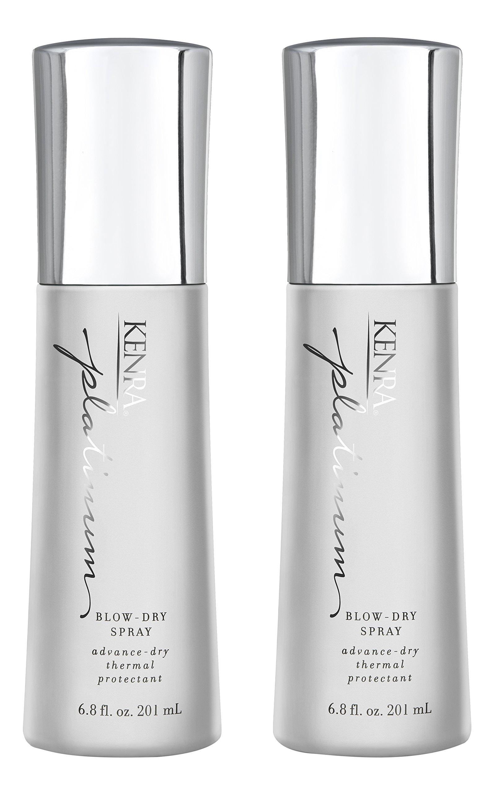 Kenra Professional Kenra Platinum Blow-Dry Spray | Time-Saving Heat Protectant | Detangles, Smooths, and Softens | Eliminates Frizz & Resists Humidity | Medium To Coarse Hair | 6.8 fl. oz. (2-Pack)