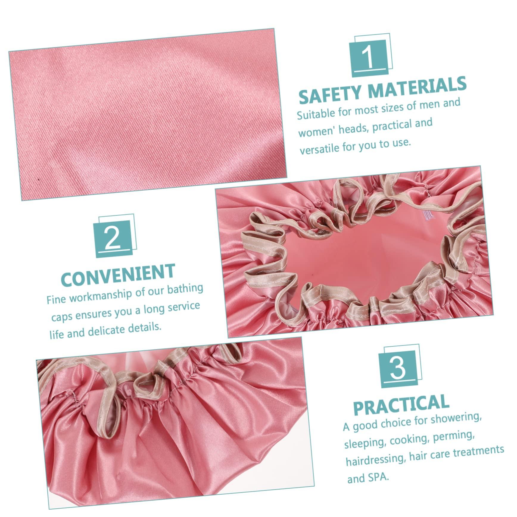 NOLITOY NOLITOY 6 Pcs Double Layer Waterproof Shower Cap Double Layer Bath Hats Women Shower Caps Hair Protection Caps Bath Caps Travel Bath Cap Breathable Hair Caps Decorative Shower Caps