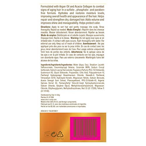 one 'n only One \'n Only Moisture Repair Shampoo with Argan Oil, Rebalances Hair Moisture Levels, Adds Volume and Shine, Repairs Damage from Chemicals and Heat Styling, 33.8 Fl. Oz