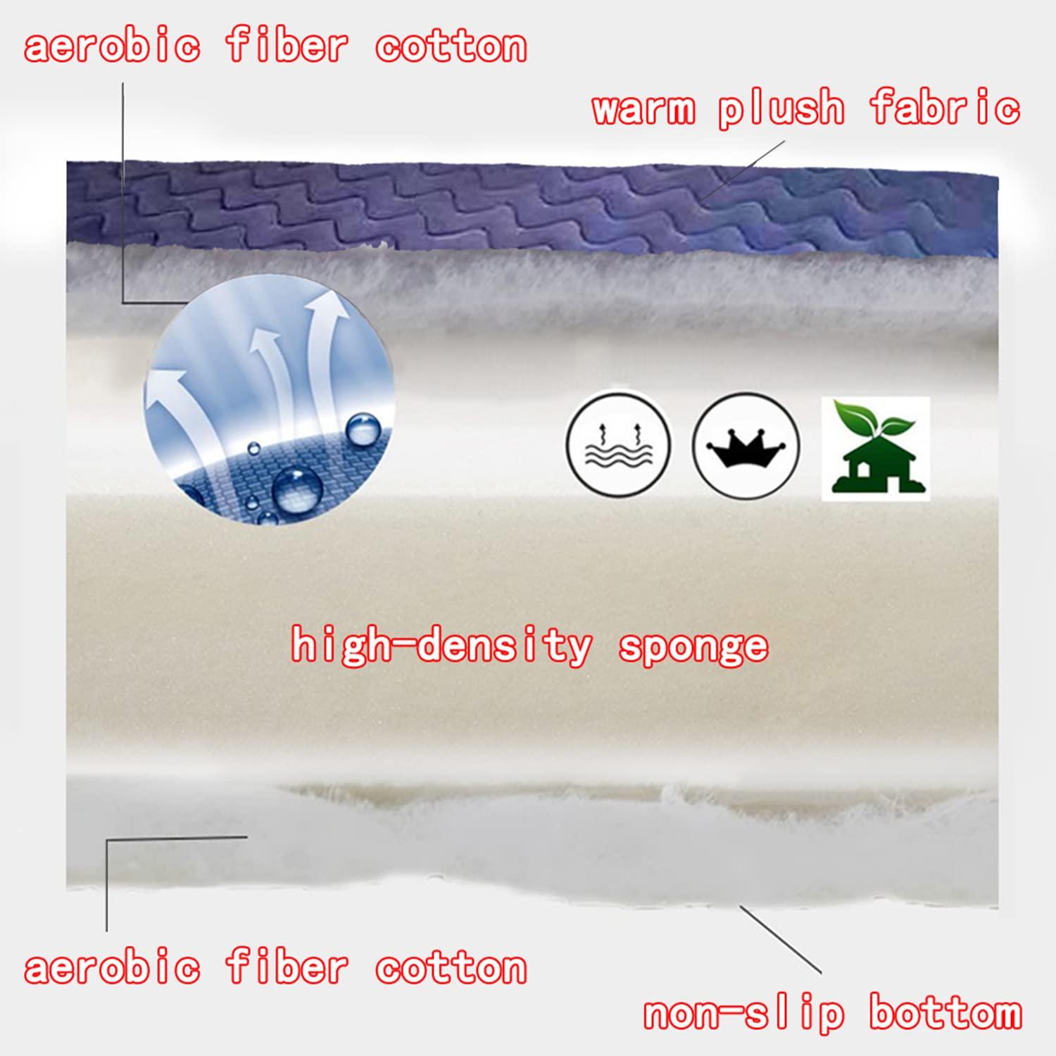 NinthAvenue Basics Massage Table Memory Foam Topper 4.5cm Thicken Warm Massage Table Mattress Pad Beauty Bed Cover Sheet with Round Head for Salon Spa Tattoo Lash Bed Cushion Without Bed,Gray,70x190cm