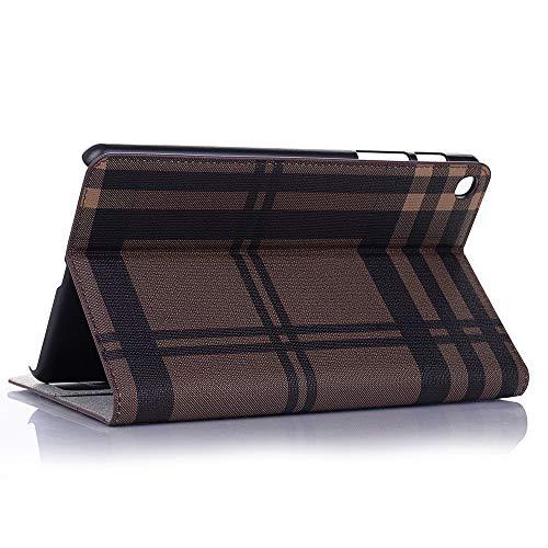 TechCode 8 inch Galaxy Tab A Case 2019, TechCode Book Style Folio Stand Cover Slim Fit PU Leather with Smart Feature Protective Case Shell for Samsung Galaxy Tab A 8.0 P200/P205 Model 2019(Brown)