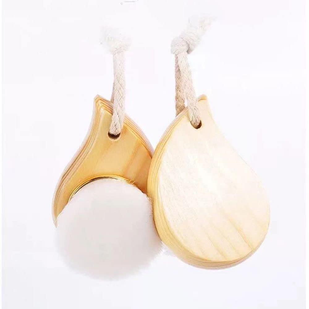 ShuaiXiang Wooden Handle Wash Face Brush, Deep Cleansing Massage Scrubber, Soft Fiber Facial Cleansing Brush, Home Use Skin Care Tool(03)