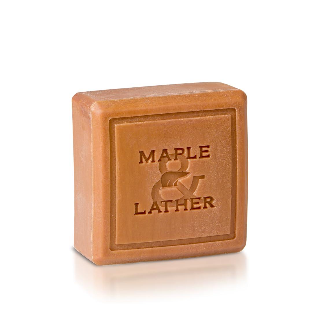 Maple and Lather Maple & Lather Triple Milled Bar Soap with Shea Butter, Maple Scent, Moisturizing, Long-Lasting, Sustainably Sourced, 209g - Made in Provence, France