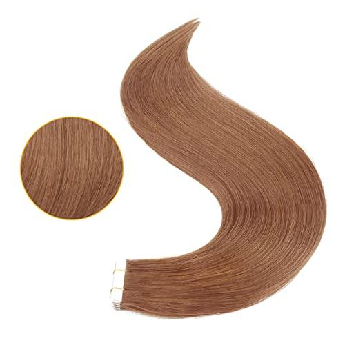 LOVRIO Lovrio Tape In Hair Extensions Remy Tape Hair, Colored Light Auburn, Real Remy Human Hair Extensions 50 Gram 16 Inch 20 Pieces