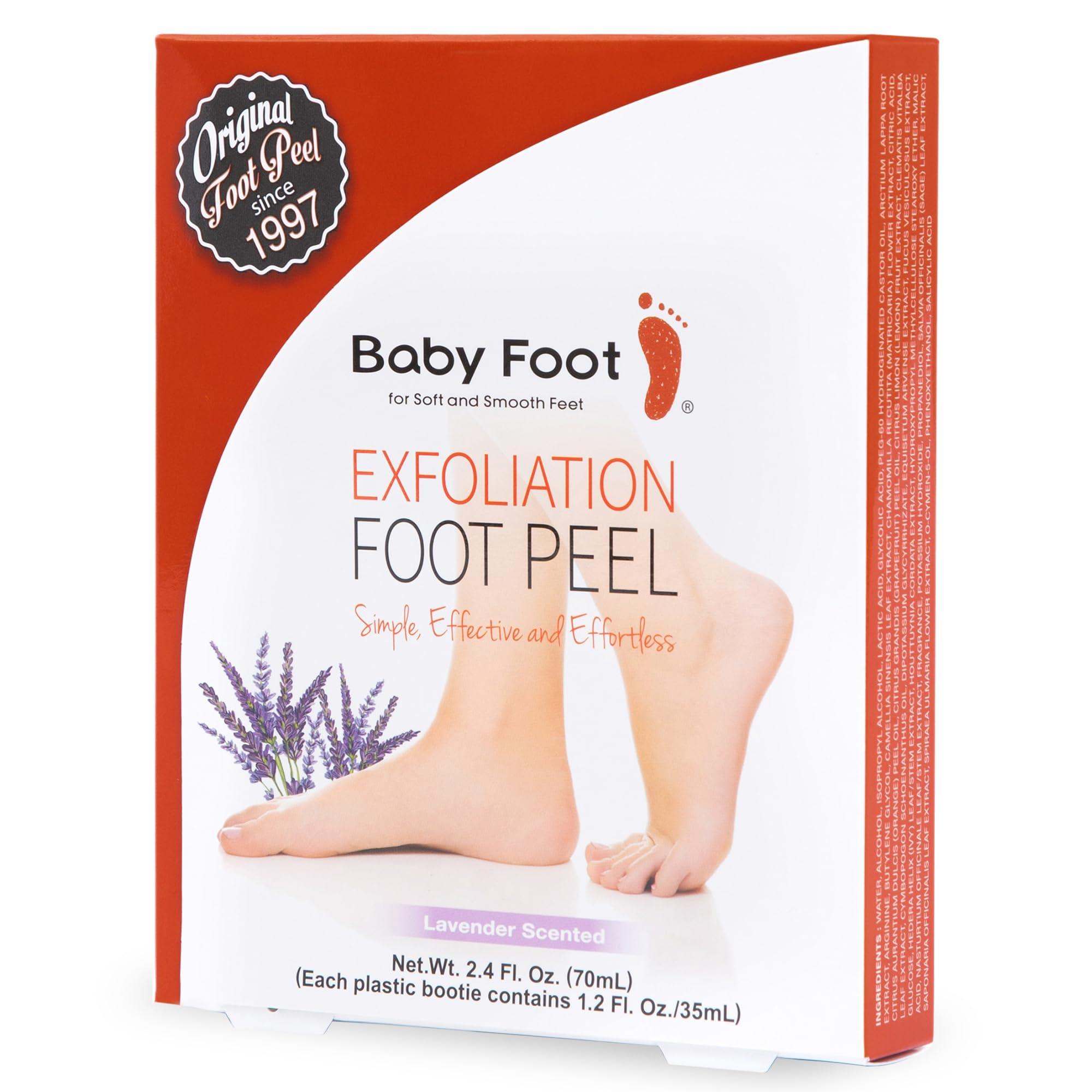 Baby Foot Baby Foot Original Exfoliation Foot Peel - Callus Remover for Rough Cracked, Dry Feet, Dead Skin Removal - Foot Peeling Mask for Baby Soft Feet - Spa Experience at Home & Gift Ideas - Lavender Scented