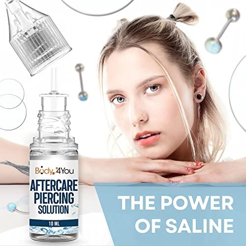 BodyJ4You BodyJ4You Piercing Aftercare Saline Cleanser - Professional Piercing Kit 14G 16G 18G - Belly Button Nose Lip Ear Tragus - 156PC Complete Set