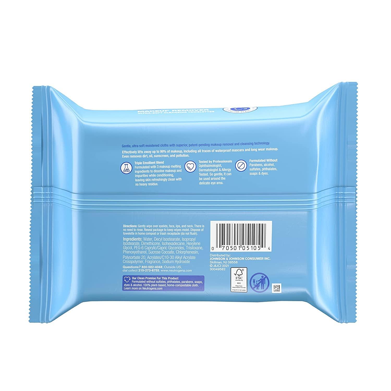 Neutrogena Neutrogena Make-Up Remover Cleansing Towelettes Refills 25 Each ( Pack of 2)