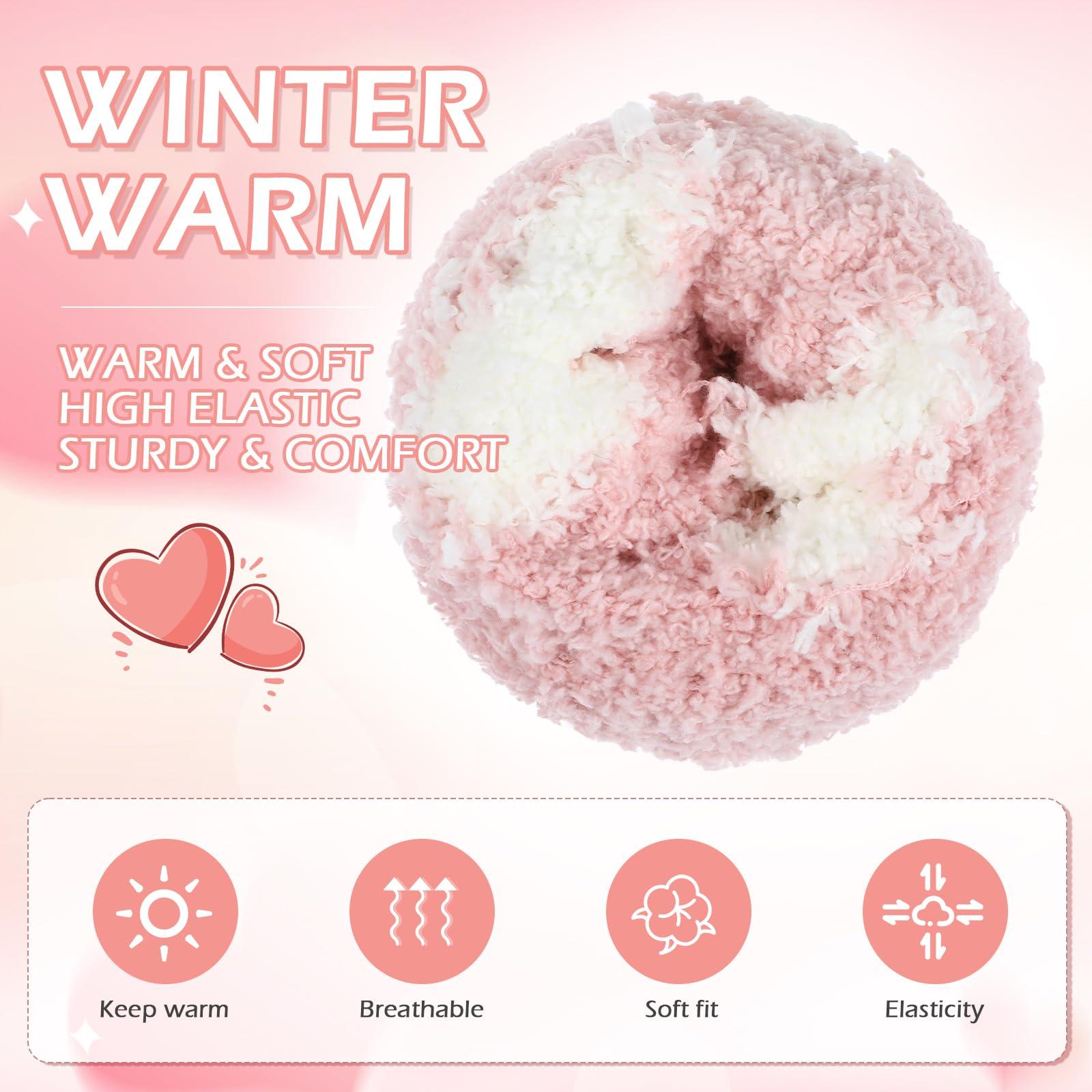 Abeillo 3 Pairs Aloe Socks Moisturizing Spa Socks, Winter Warm Home Sleeping Socks Don\'t Shed Lint, Women Spa Pedicure Foot Care Socks Fluffy Slipper Socks