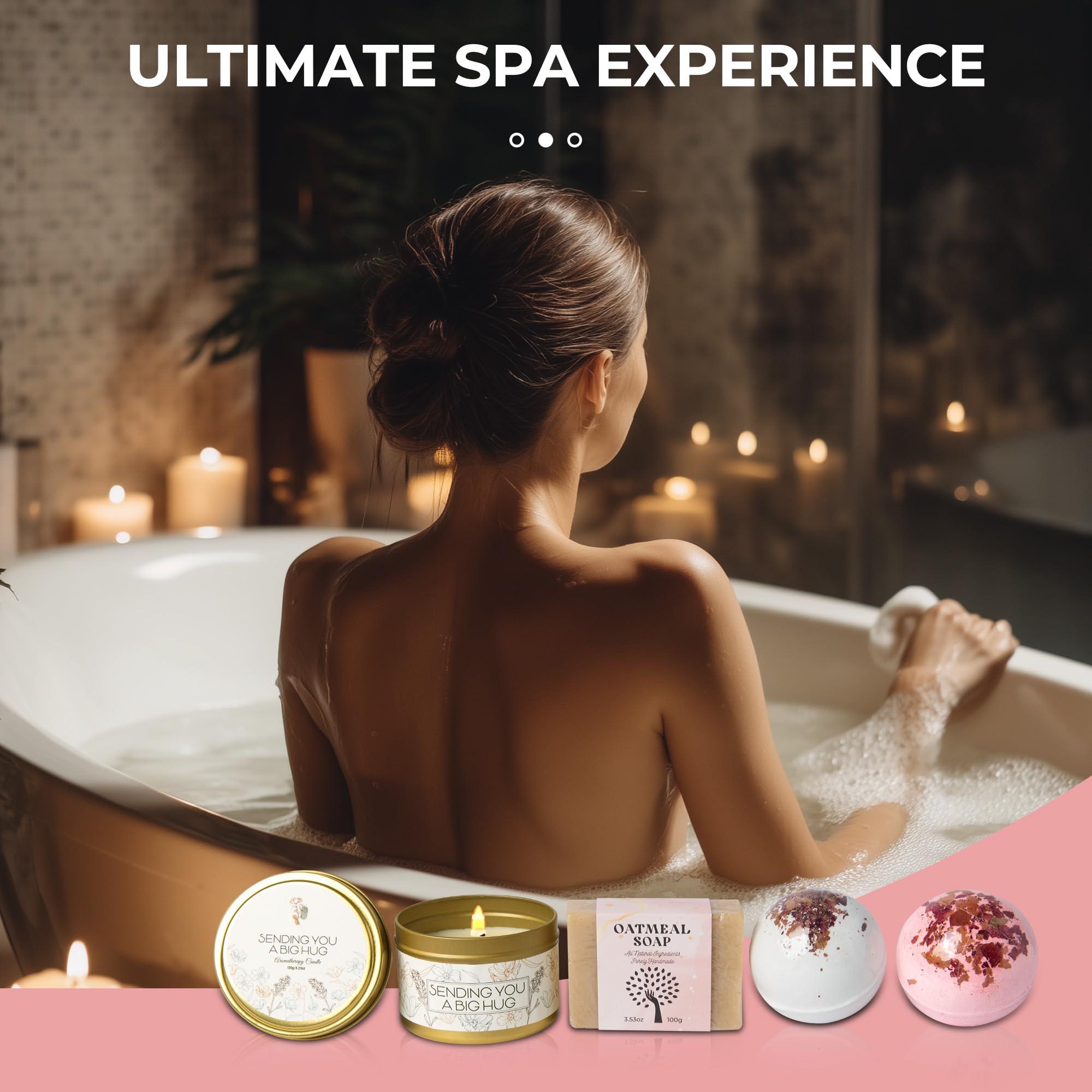 GRANNY SAYS GRANNY SAYS Valentines Day Gifts for Her, Birthday Gift for Mom, Spa Gifts Set, Self Care Gifts with Luxury Flannel Blanket, Get Well Gifts After Surgery for Mother, Friends, Wife, Sister