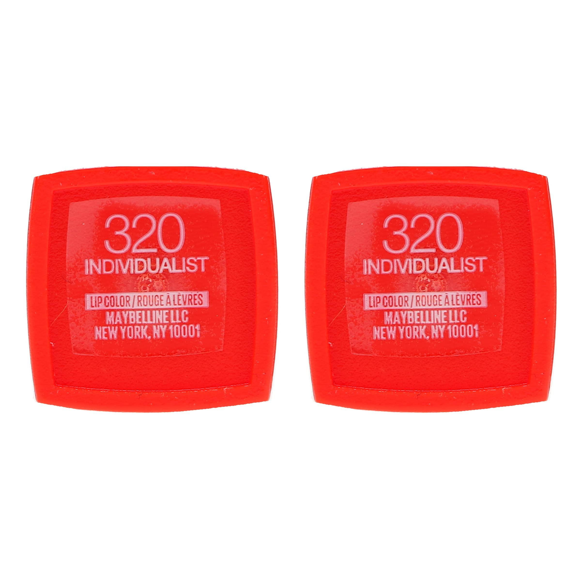 MAYBELLINE Pack of 2 Maybelline New York SuperStay Matte Ink Liquid Lipstick, Individualist # 320