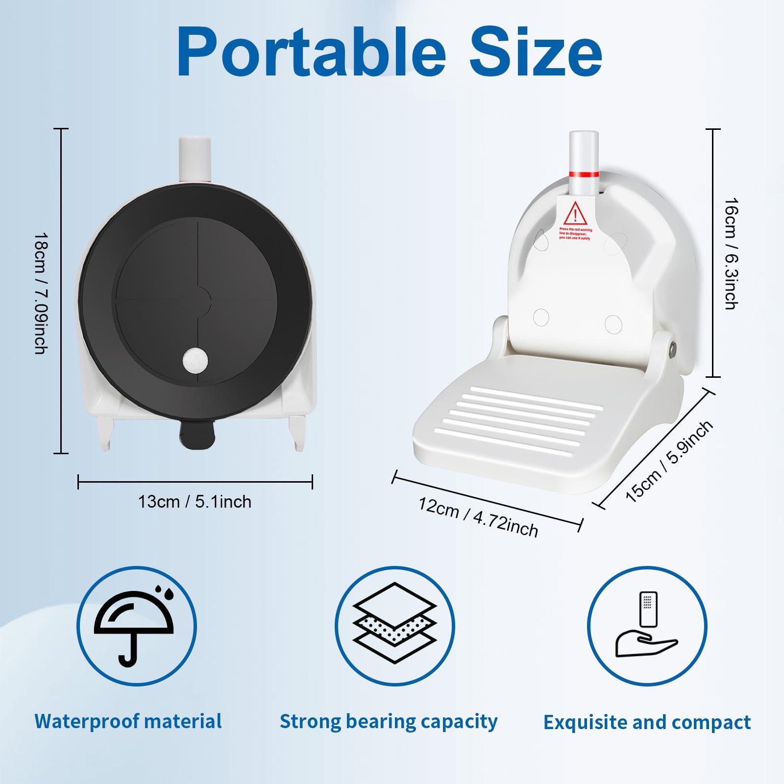 CLIO Foot Rest for Shower to Shave Legs, Foldable Shaving Step for Inside Shower, Suction Cup Shower Foot Rest