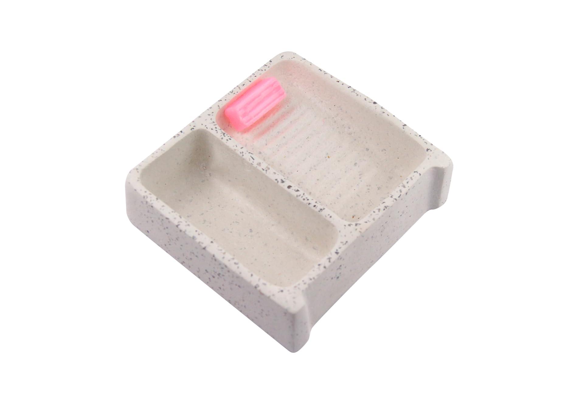 Tweezer Tweezer - Mini Mexican Washboard for Makeup Brush Cleaner Handmade, Brush Cleaning, Washing Tool Cosmetic Brush Clanear, Mexican Lavaderito, Lavadero Miniatura Artesanal, Brush Washer (White)