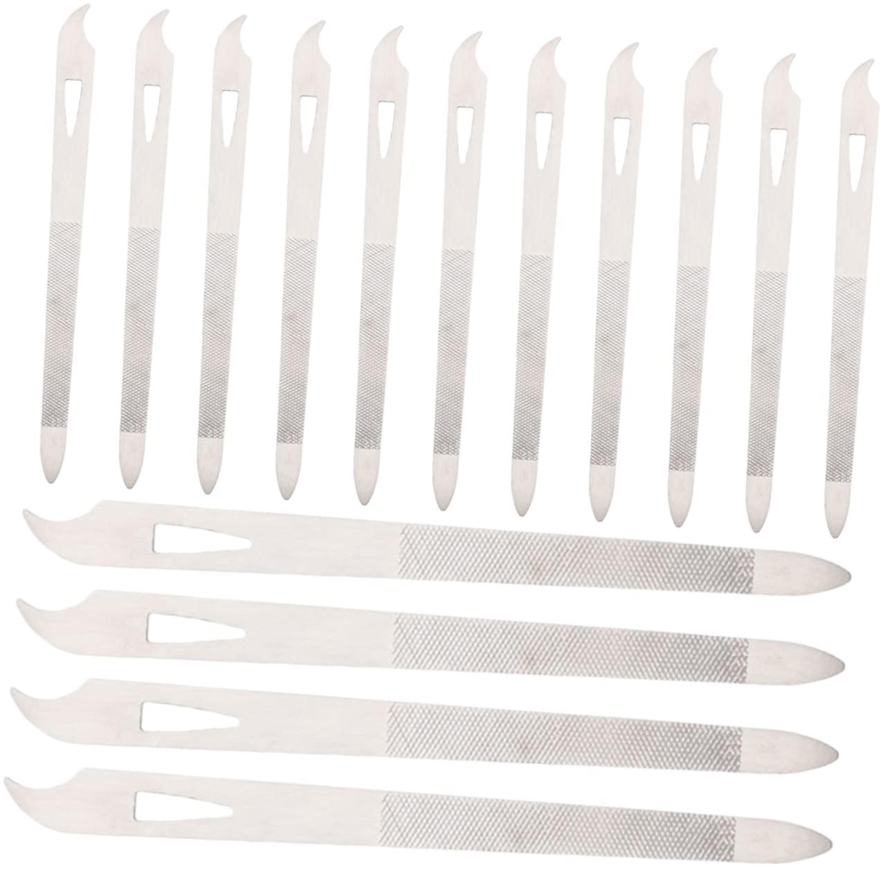 Healeved Healeved Nail Files and Buffers 15pcs Set Metal Fingernail Files for Manicure and Pedicure