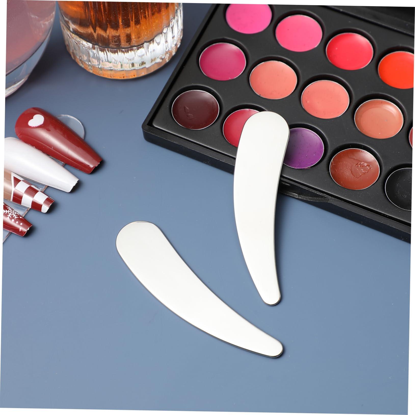 SOESFOUFU SOESFOUFU Stainless Steel Makeup Spatula 2 in 1 Skincare Applicator Eye Cream Spatula Lotion Spatula Reusable Beauty Scoop for Skin Types