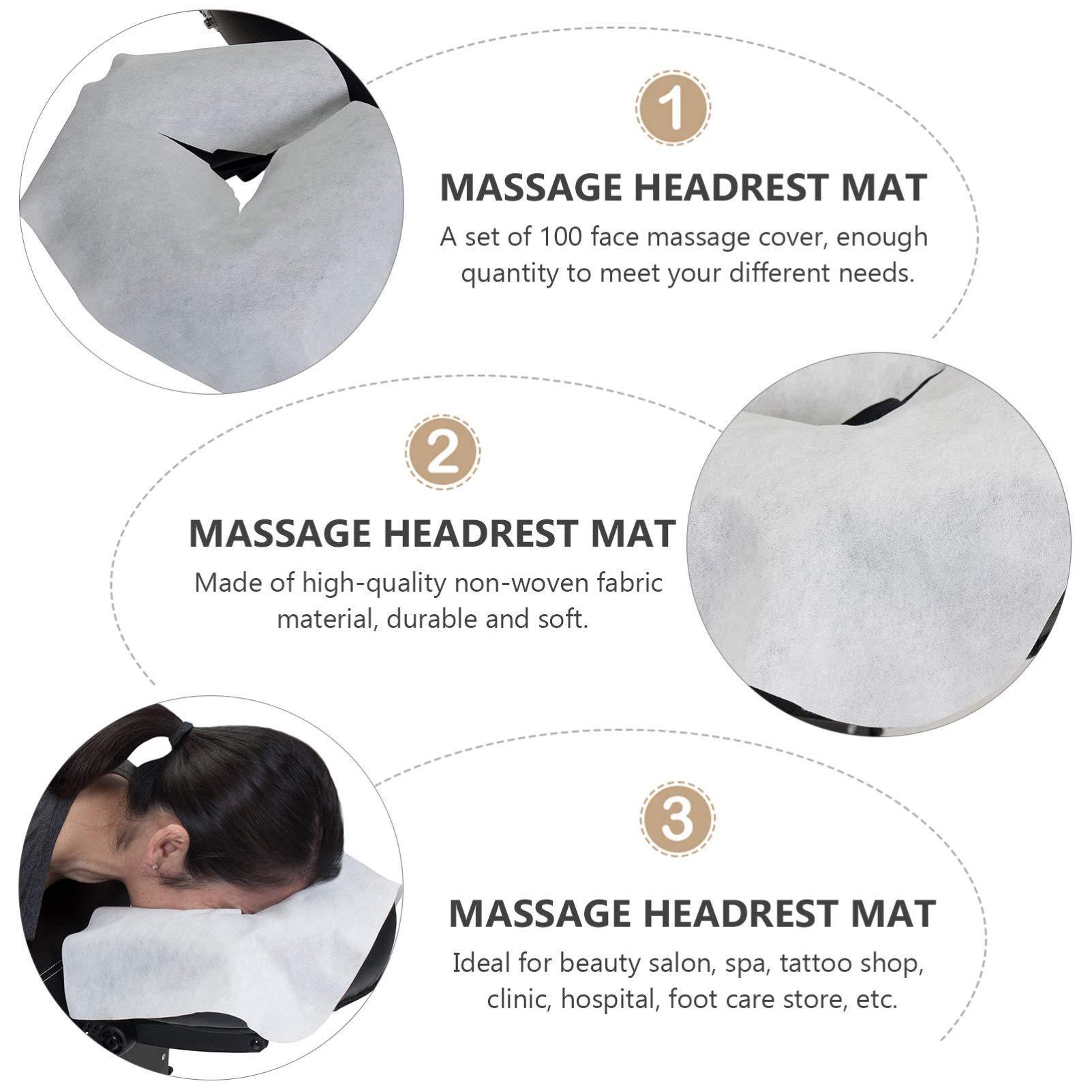 Healeved Healeved Sheets Bed Massage Face Cradle Cover Face Cradle Covers for Massage Table Massage Face Cradle Cover for Massage Tables & Massage Chairs, 100 White White Bed Portable Bassinet