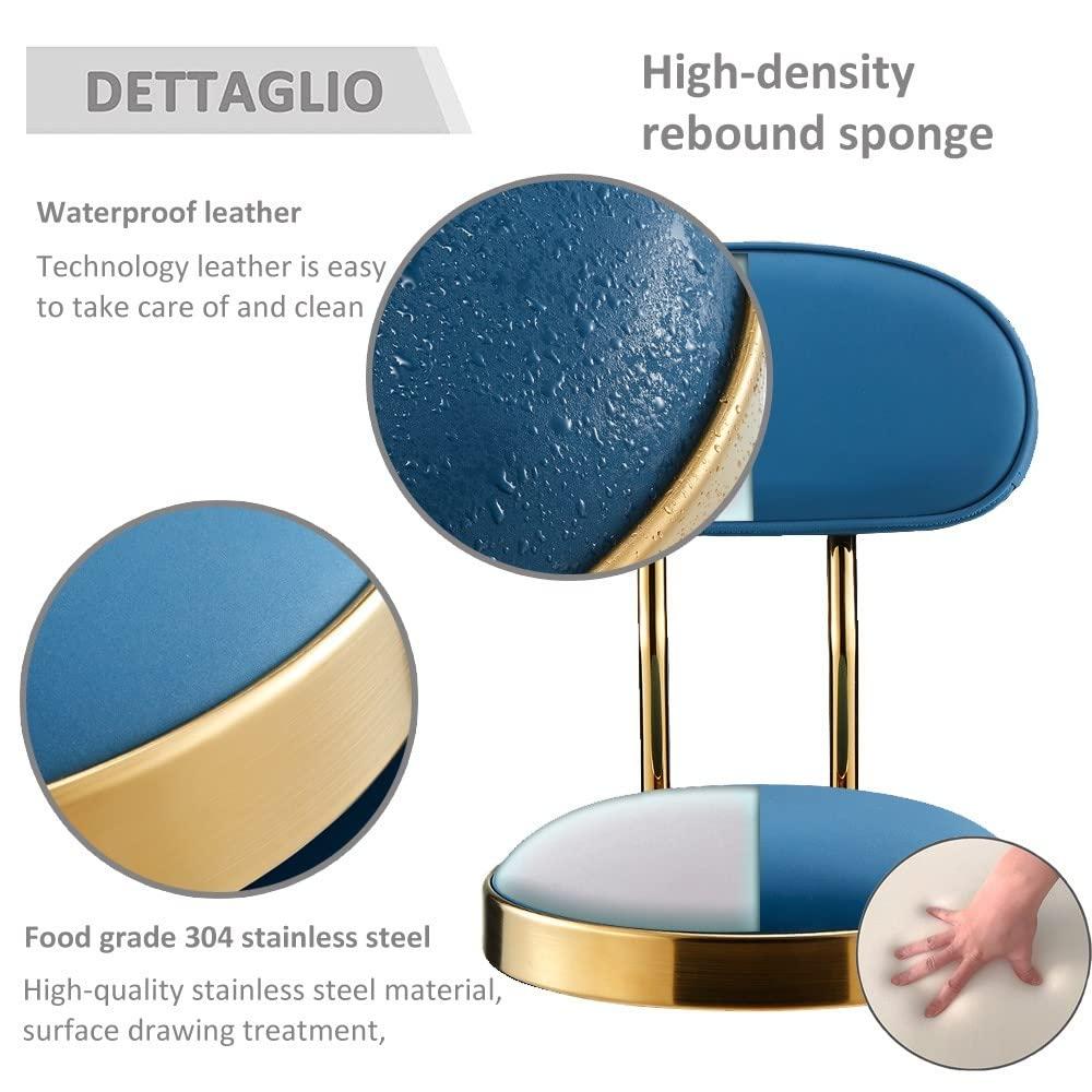 DYCIN Rolling Stools with Wheels Heavy Duty Set of 2 Bar Stool Barber Stool Height Adjustable Rolling Swivel Stool Chair for Salon, Factory, Shop Bar Salon Clinic (Color : R)