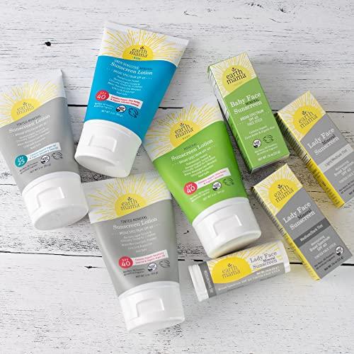 Earth Mama Earth Mama Baby Mineral Sunscreen Lotion SPF 40 | Reef Safe, Non-Nano Zinc, Natural Water Resistant Sun Cream for Babies, Kids & Adults, 3-Ounce (2-Pack)