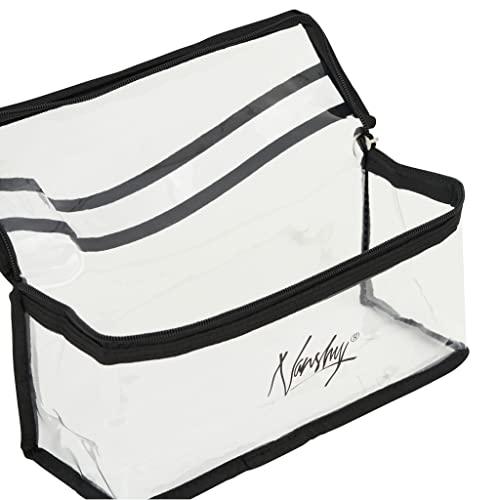Nanshy Nanshy Clear Makeup Bags with Zipper - Organizer & Travel Toiletry Bag - Long & Large Bag with Handle for Easy Carrying - Transparent Clear Makeup Case & Cosmetic Bag - 11x4.5x4 In