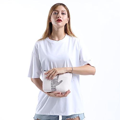 XYANFA XYANFA I Love You ASL Gift Sign Language Makeup Bag Asl Interpreter Deaf Gift For ASL Teacher Thank You Gift ASL Graduation Gift ASL Cosmetic Bag (NOT EASILY ANGERED)