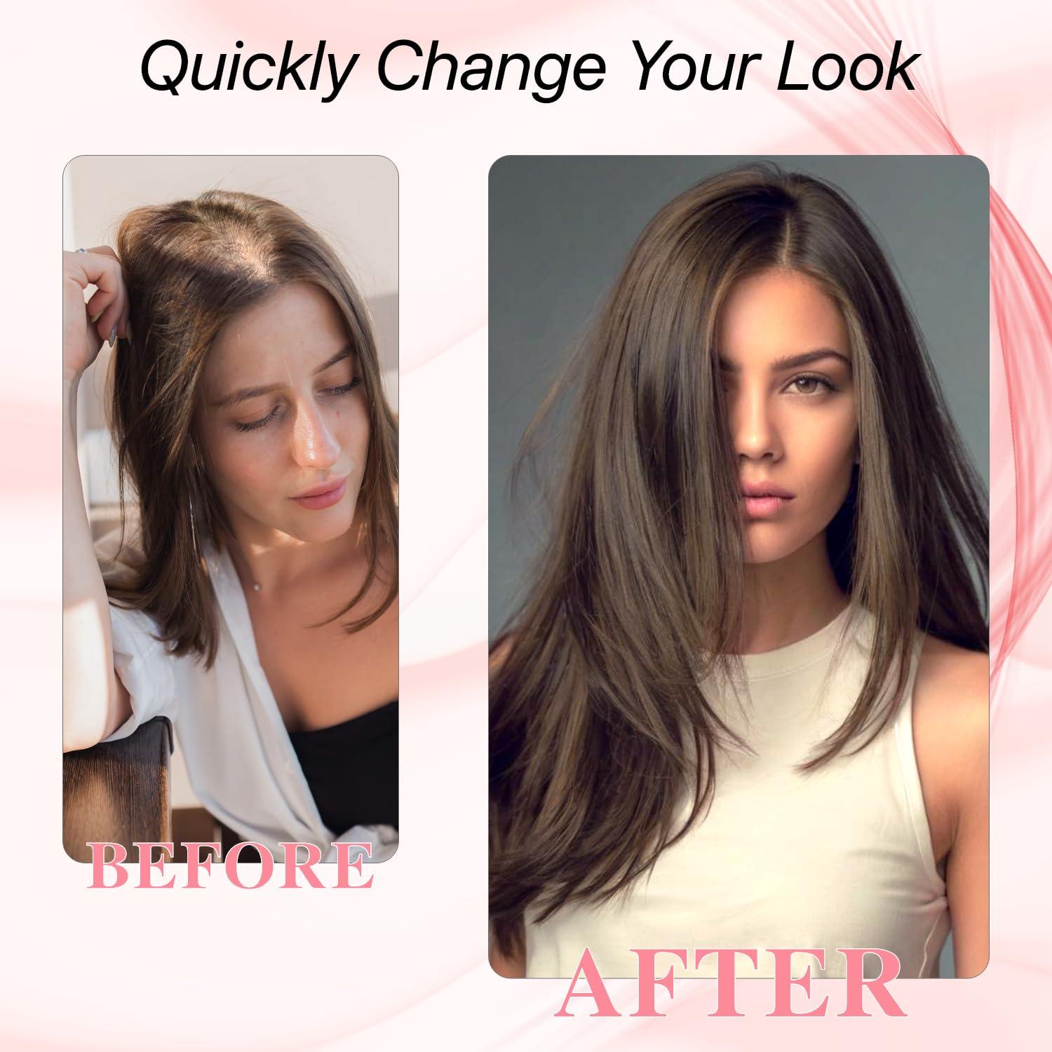 SEGO Pro SEGO Pro Hair Toppers for Women Real Human Hair Human Hair Toppers for Thin Hair Toppers Hair Pieces for Women No Bangs Adds Hair Volume 16 Inch 04 Chocolate Brown