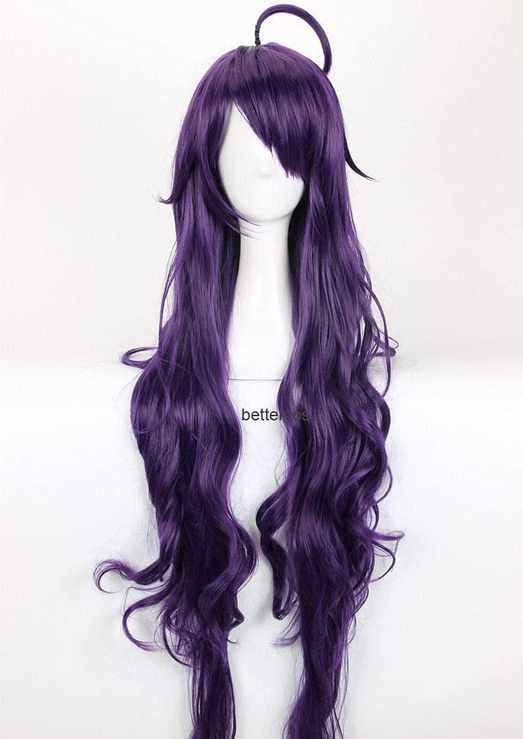 NEVSTPFWD Seraph of The End Asuramaru Purple Long Wavy Curly Cosplay Heat Resistant Synthetic Hair Halloween Carnival Patry + Free Wig Cap
