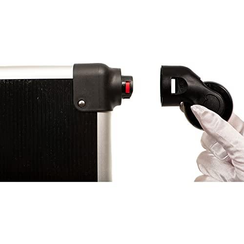 JC Beauty JC Beauty 7 in 1 Professional Interchangeable Rolling Makeup Nail Tech Train Case Travel Storage Clear Acrylic, Black Stripe