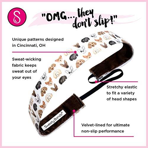 Sweaty Bands Sweaty Bands Womens Girls Headband - Non-Slip Velvet-Lined Athletic Hairband - Smitten Kitten