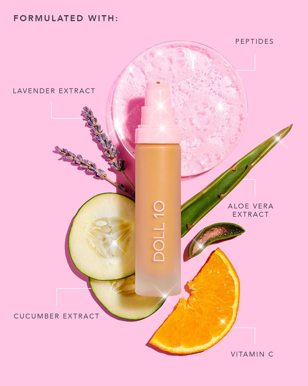 DOLL 10 NO. T.C.E This Covers Everything Super Coverage Serum Makeup with Peptides (Fair/Light, One Size)