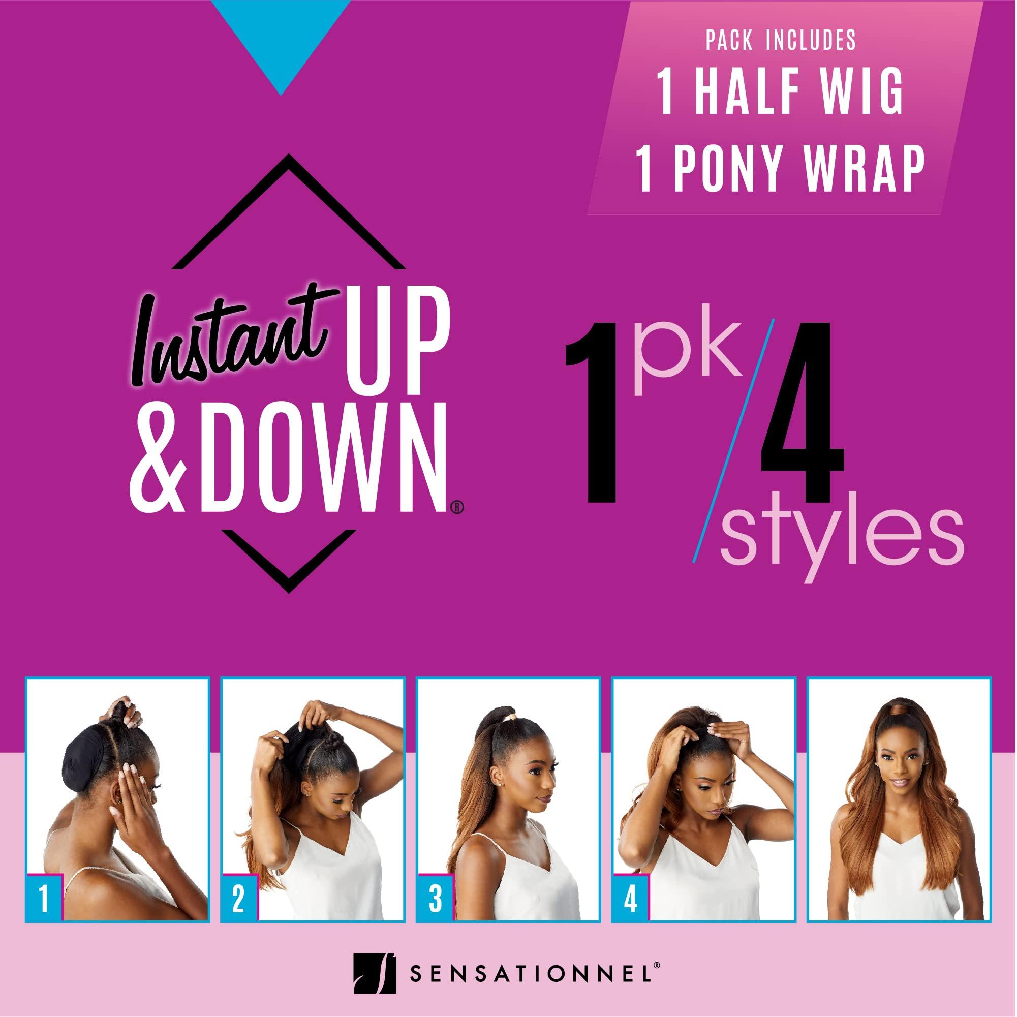 Sensationnel Sensationnel Synthetic Half Wig Instant Up & Down -UD 13 (Color:T2COPPER)